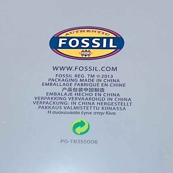 Fossil Grey Metal Tin EMPTY - Picture 3 of 7
